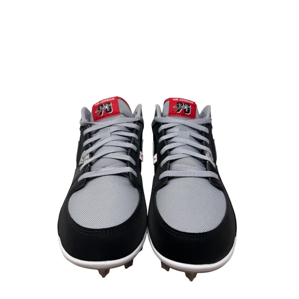 Jordan 4 Retro MCS Baseball Cleats Mens 12 Black Grey HQ0210-060 Elephant Print